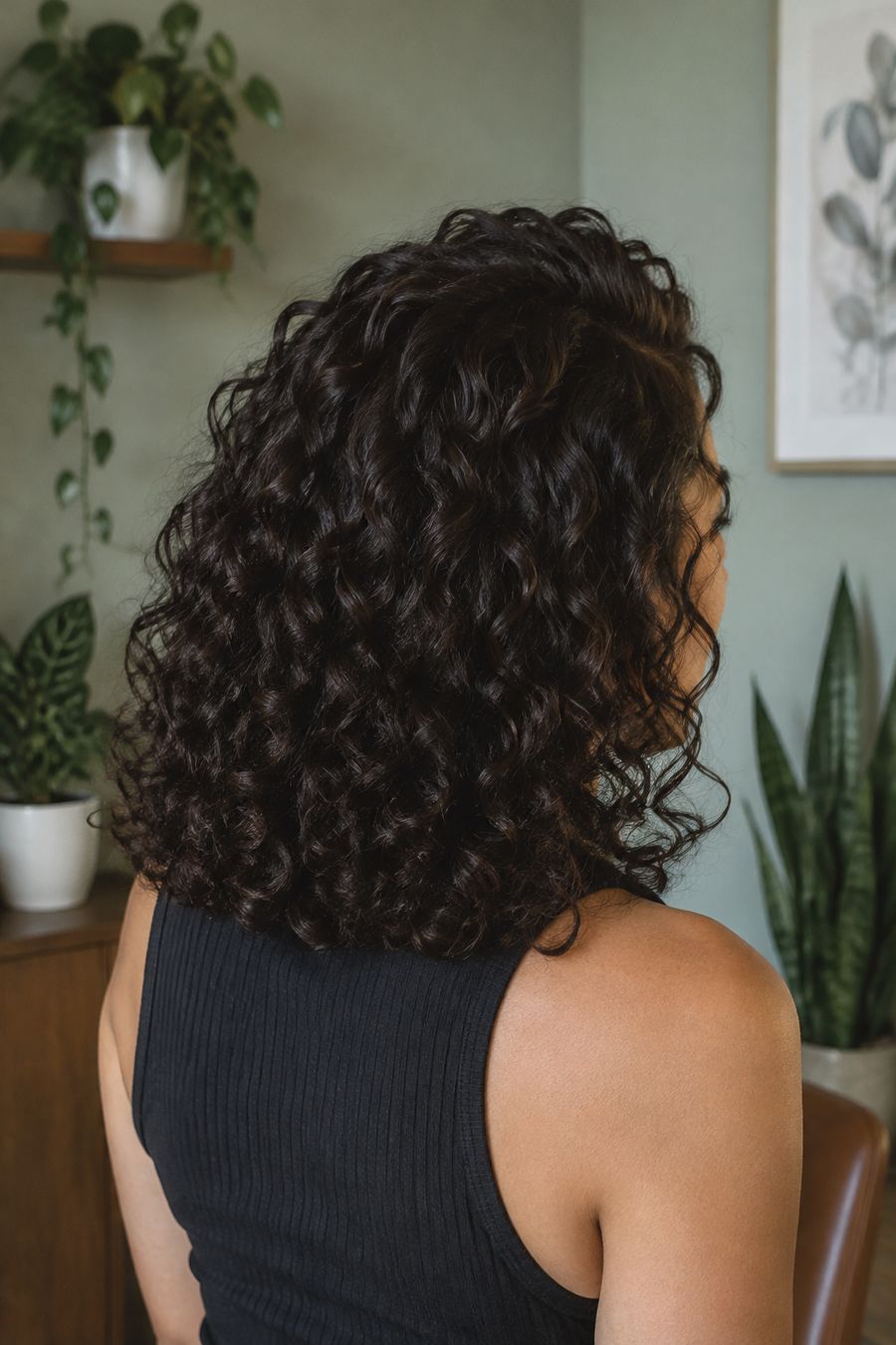 Freshly cut defined natural curls